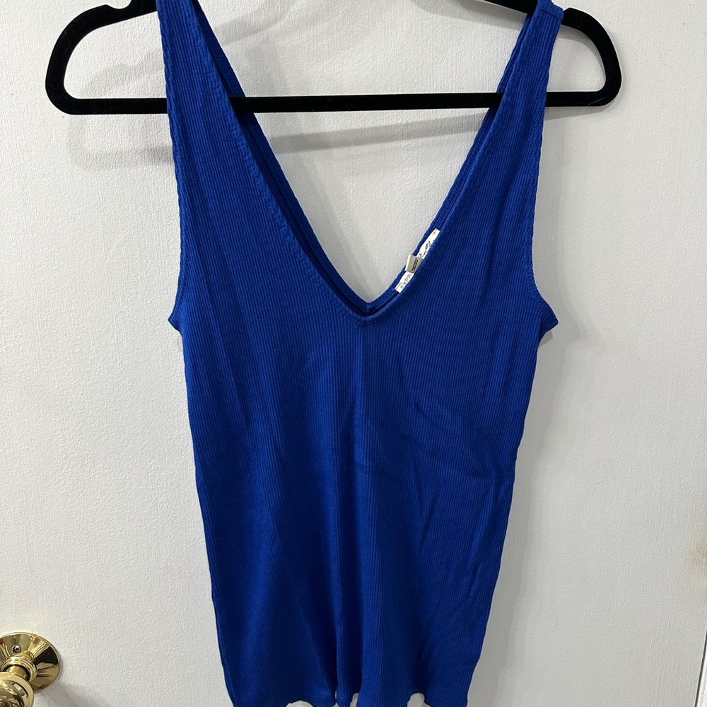 Express Blue Backless Tank Top